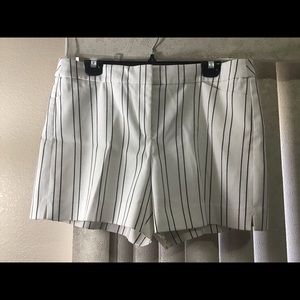 WHBM Striped High Waist Shorts Size 10